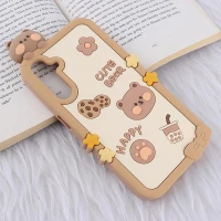قاب عروسکی سامسونگ Galaxy A25 طرح Cute Bear Happy
