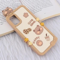 قاب عروسکی سامسونگ Galaxy A51 4G طرح Cute Bear Happy