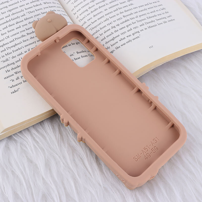 قاب عروسکی سامسونگ Galaxy A51 4G طرح Cute Bear Happy