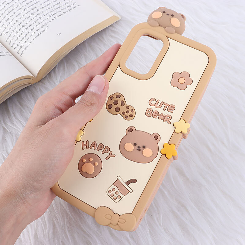 قاب عروسکی سامسونگ Galaxy A13 4G طرح Cute Bear Happy