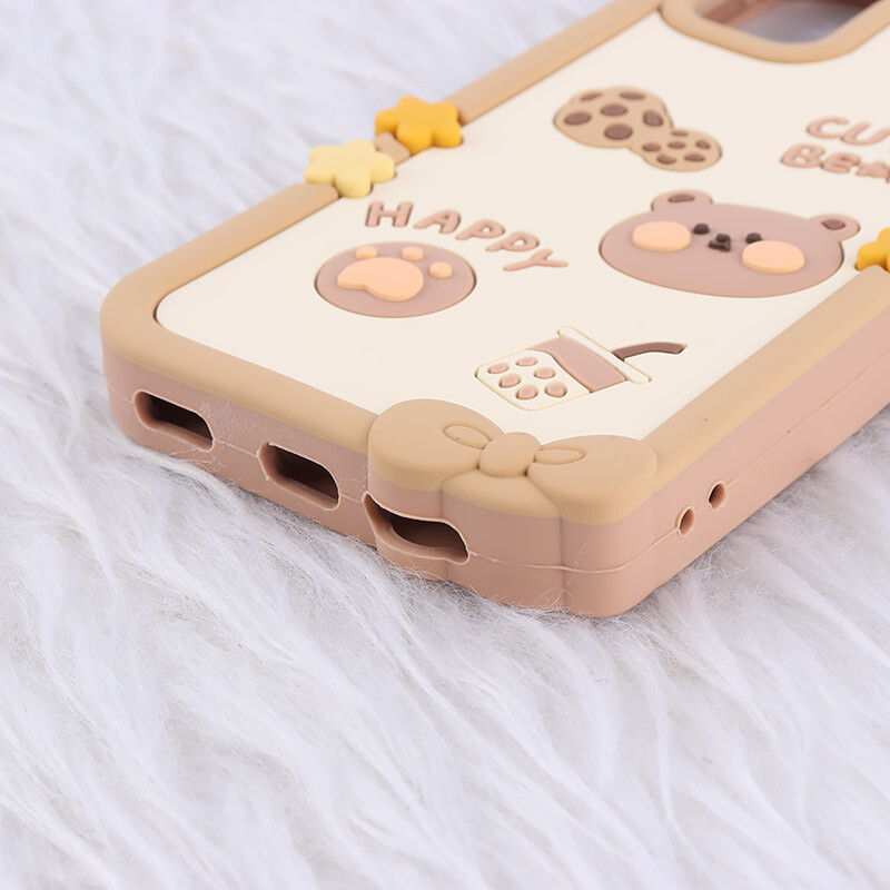 قاب عروسکی سامسونگ Galaxy A13 4G طرح Cute Bear Happy