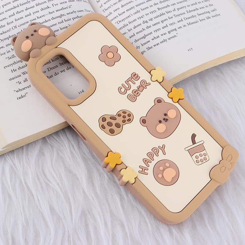 قاب عروسکی سامسونگ Galaxy A13 4G طرح Cute Bear Happy