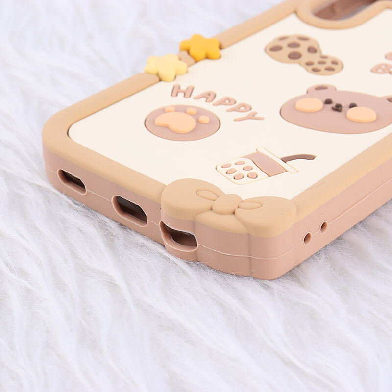 قاب عروسکی سامسونگ Galaxy A15 طرح Cute Bear Happy