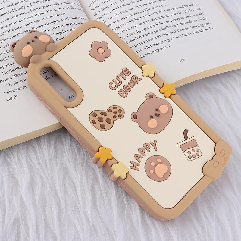 قاب عروسکی سامسونگ Galaxy A30s / A50 / A50s طرح Cute Bear Happy