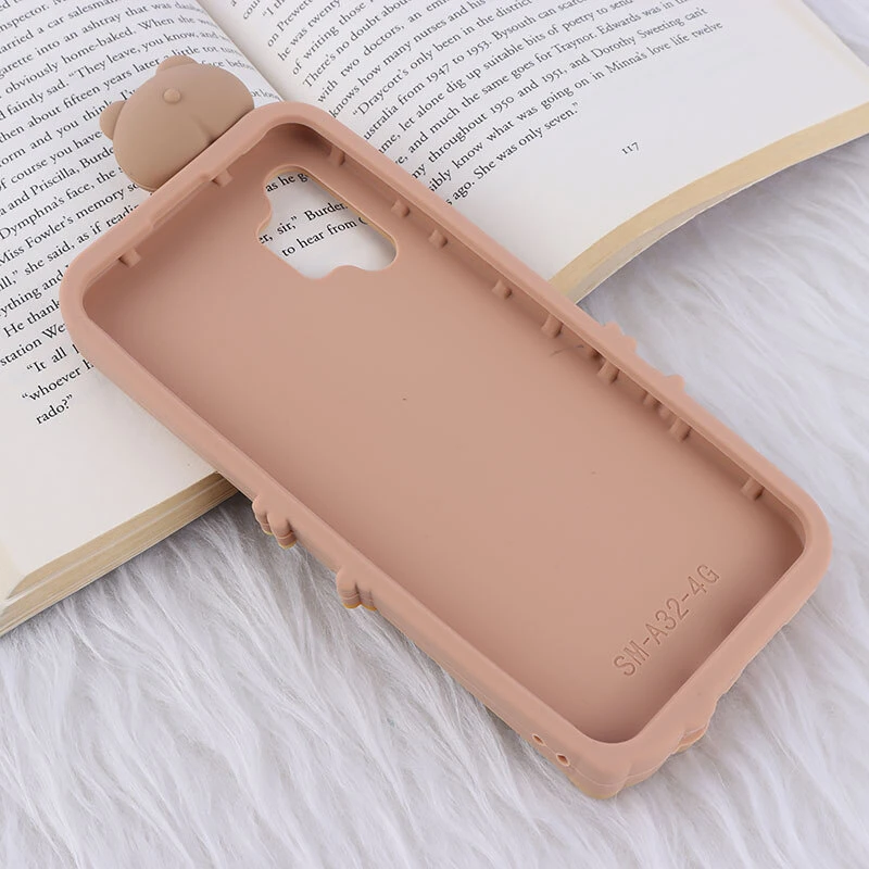 قاب عروسکی سامسونگ Galaxy A32 4G طرح Cute Bear Happy