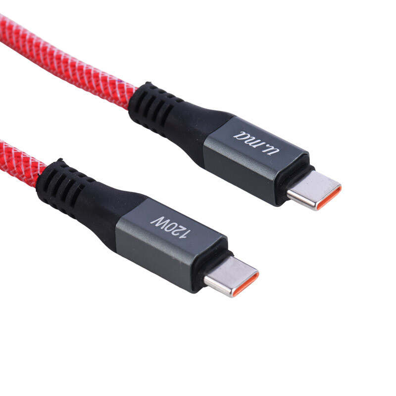 کابل تبدیل کوتاه فست شارژ Uma Type-C To Type-C 120W 25cm