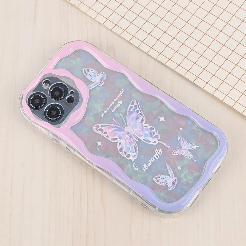 قاب Butterfly آیفون iPhone 12 Pro Max پاستیلی آویزدار محافظ لنزدار