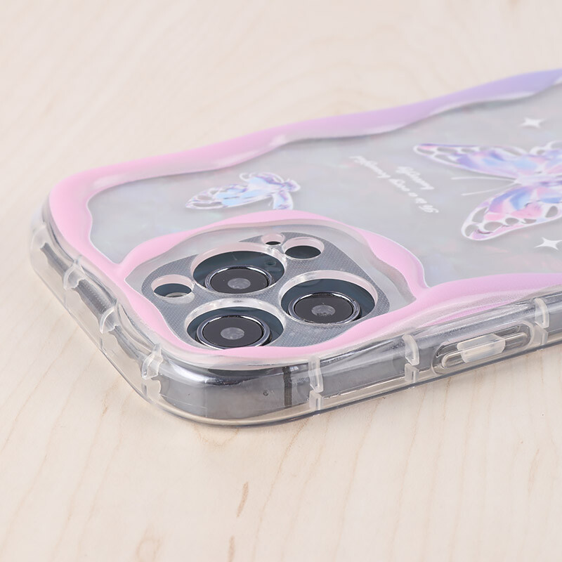 قاب Butterfly آیفون iPhone 12 Pro Max پاستیلی آویزدار محافظ لنزدار