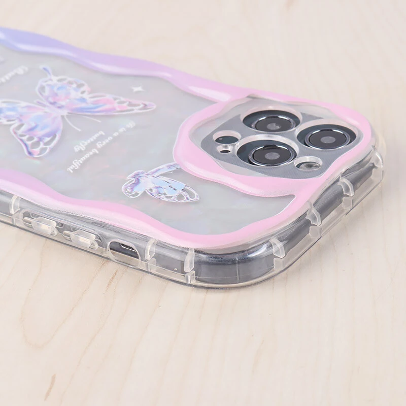 قاب Butterfly آیفون iPhone 12 Pro Max پاستیلی آویزدار محافظ لنزدار