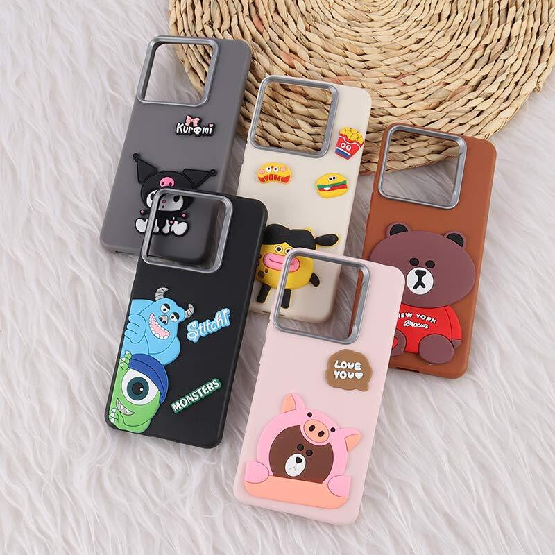 قاب چرمی ژله ای Leather شیائومی Redmi Note 14 طرح دار