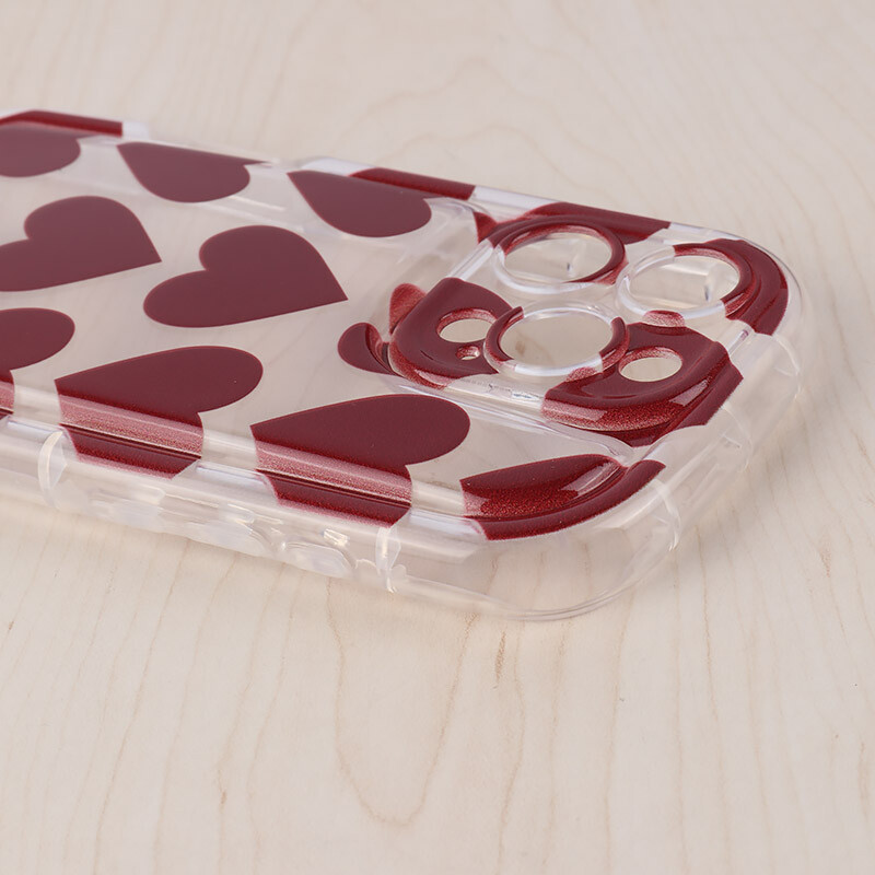 قاب Love Story آیفون iPhone 16 Pro طرح قلب محافظ لنزدار