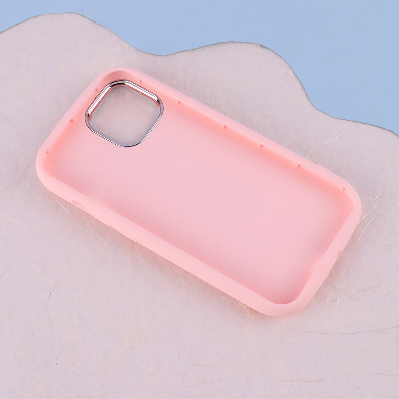 قاب سیلیکونی آیفون iPhone 13 / 14 پاپیونی مرواریدی دور محافظ متال