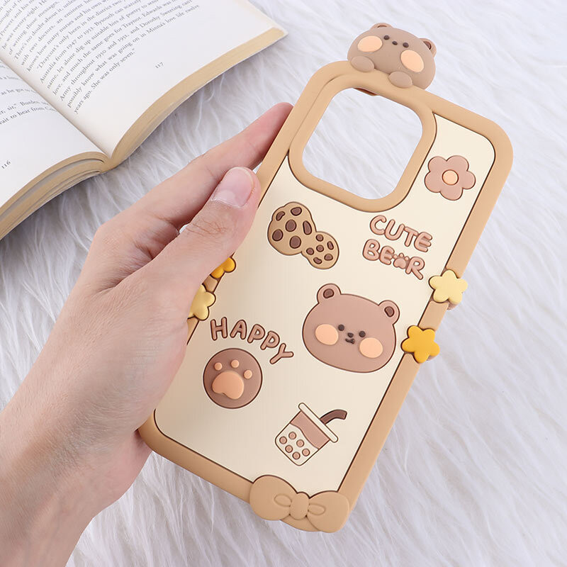 قاب عروسکی شیائومی Redmi Note 13 4G طرح Cute Bear Happy