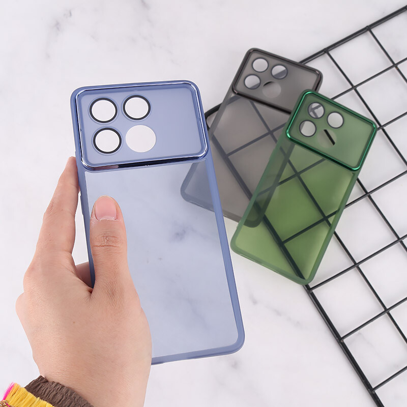 قاب Space شیائومی Poco X6 Pro دور محافظ متال محافظ لنزدار