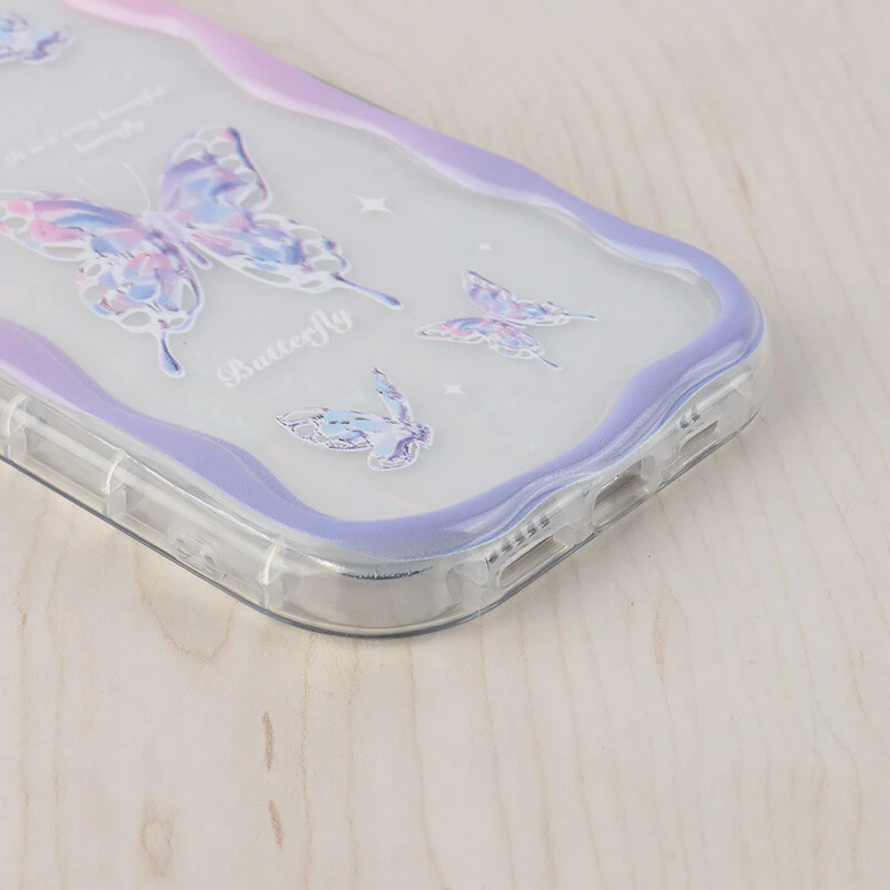 قاب Butterfly آیفون iPhone 13 Pro Max پاستیلی آویزدار محافظ لنزدار