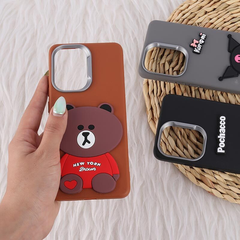 قاب چرمی ژله ای Leather شیائومی Poco X7 Pro طرح دار
