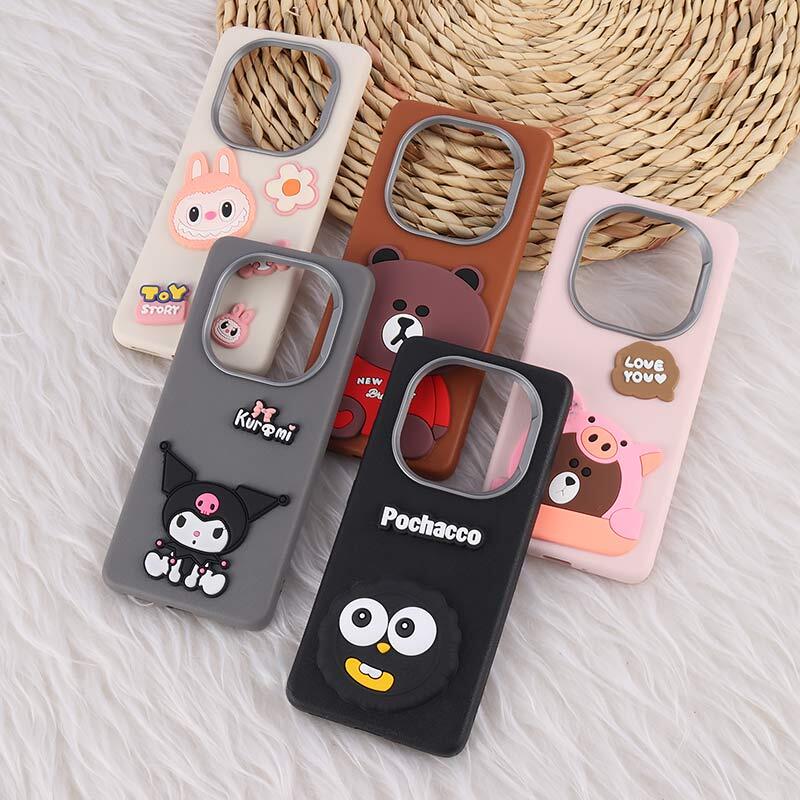 قاب گوشی Poco X7 فانتزی دخترانه ژله ای با طرح برجسته عروسکی