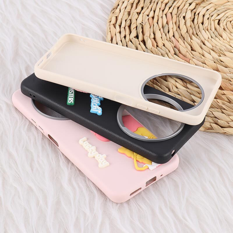 قاب چرمی ژله ای Leather شیائومی Redmi 14C / Poco C75 طرح دار