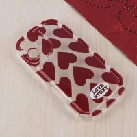 قاب Love Story آیفون iPhone 16 طرح قلب محافظ لنزدار