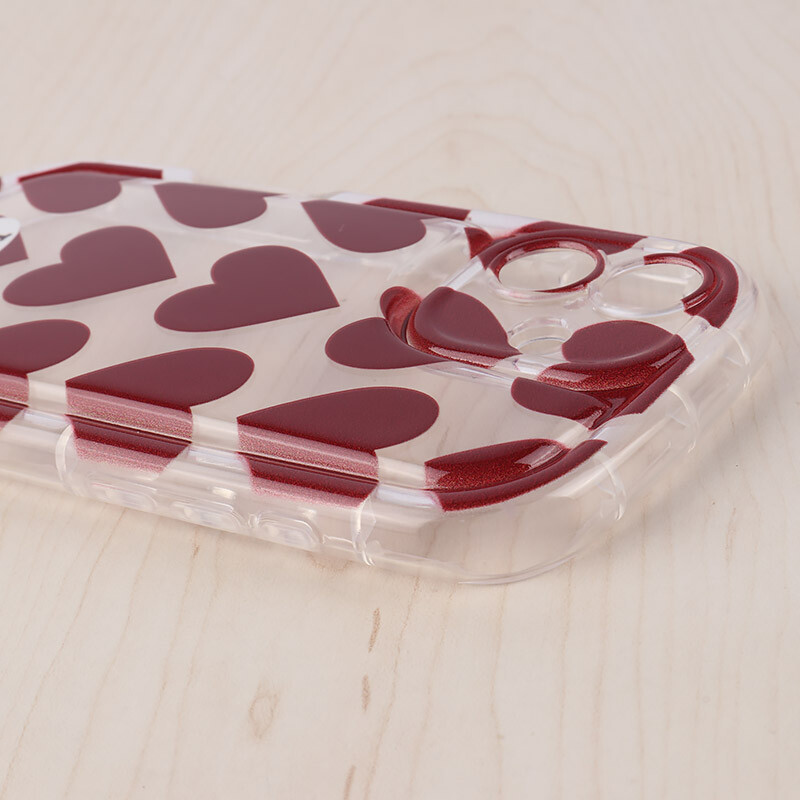قاب Love Story آیفون iPhone 16 طرح قلب محافظ لنزدار