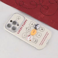 قاب Lucky Puppy آیفون iPhone 15 Pro عروسکی برجسته محافظ لنزدار