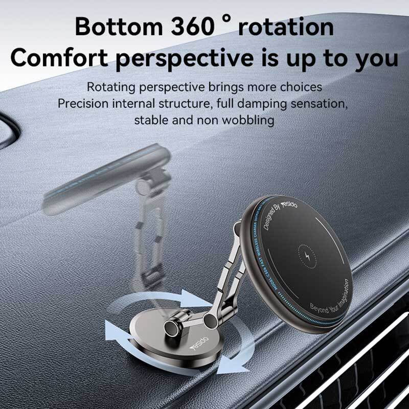 هولدر و شارژر وایرلس Yesido C306 15W