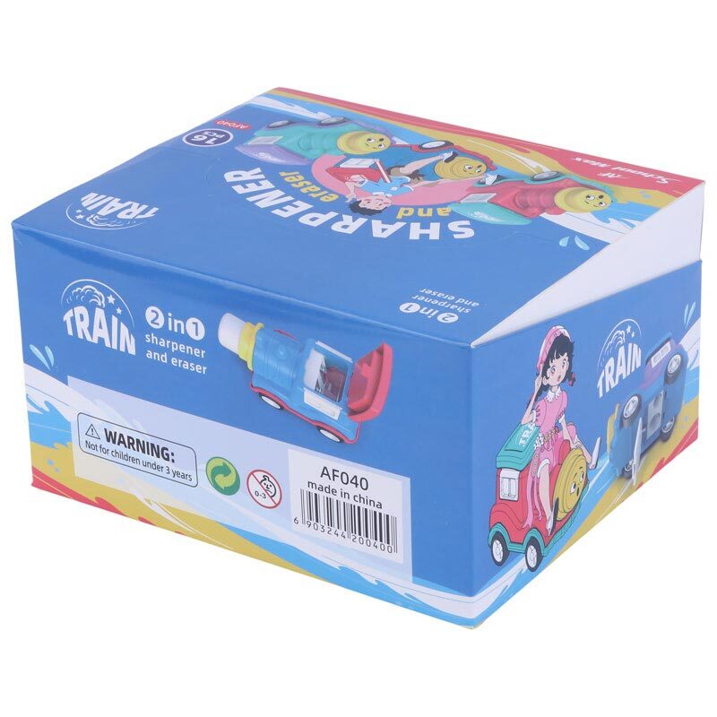 پاک کن و تراش مخزن دار AF School Max AF040 بسته 16 عددی