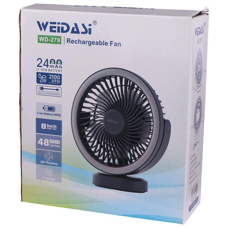پنکه رومیزی شارژی ویداسی WD-279