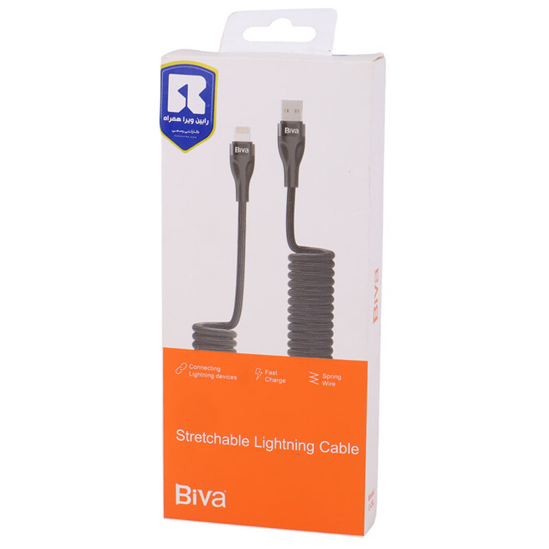 کابل آیفونی فست شارژ Biva C-25L 12W 1.8m