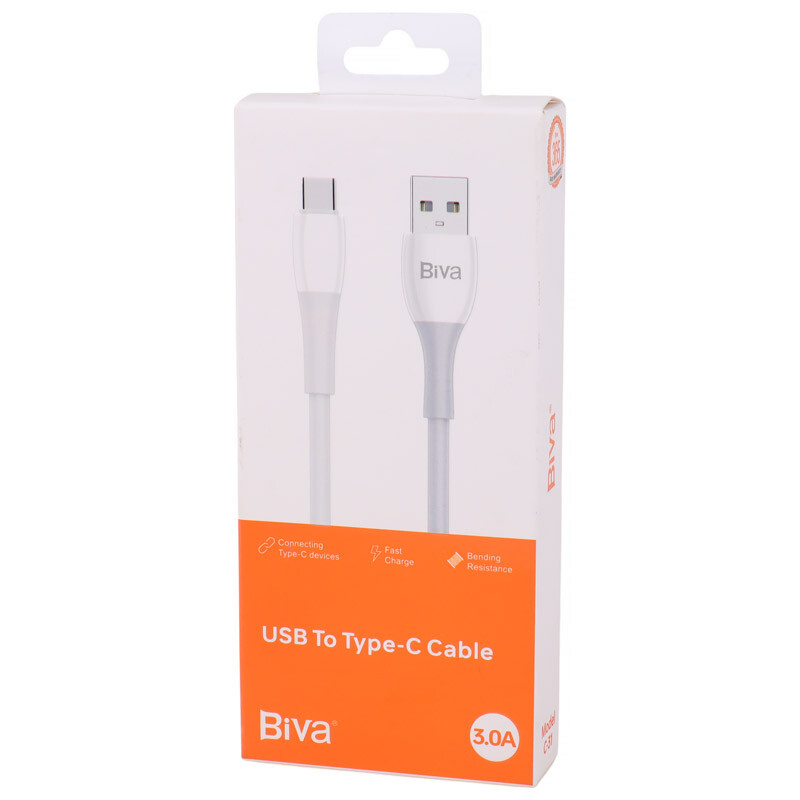 کابل تایپ سی فست شارژ Biva C-31 3A 1m