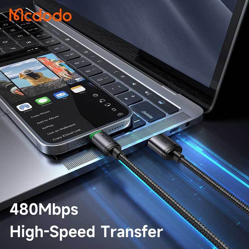 کابل آیفونی فست شارژ Mcdodo CA-203 3A 1m