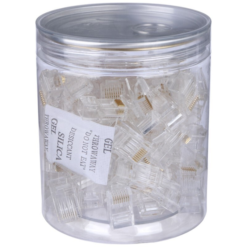سوکت شبکه D-Net RJ45 Cat6 UTP بسته 100 عددی