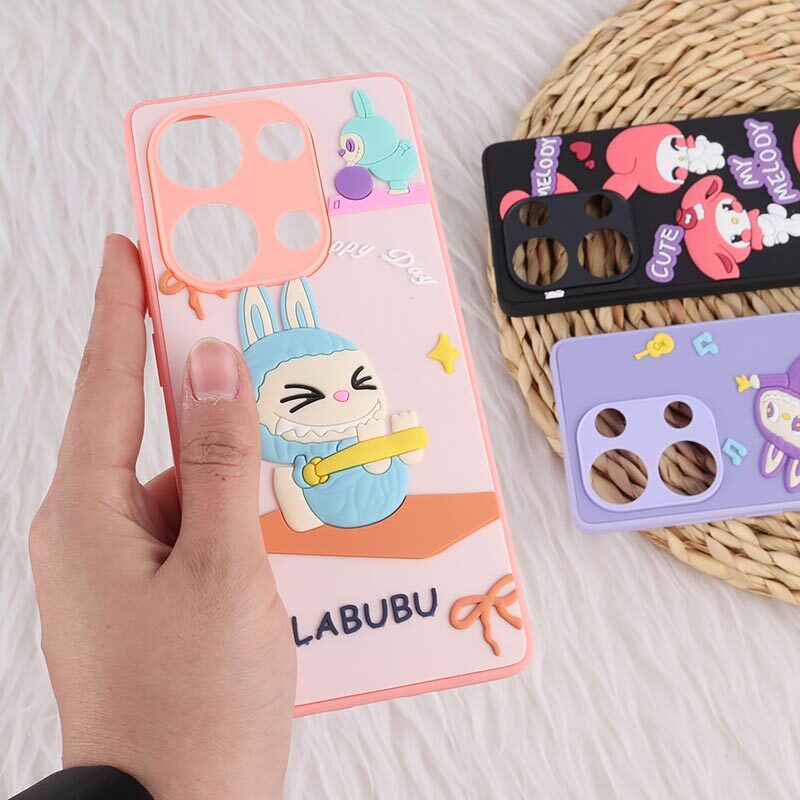 قاب شیائومی Redmi Note 13 Pro 4G عروسکی برجسته محافظ لنزدار