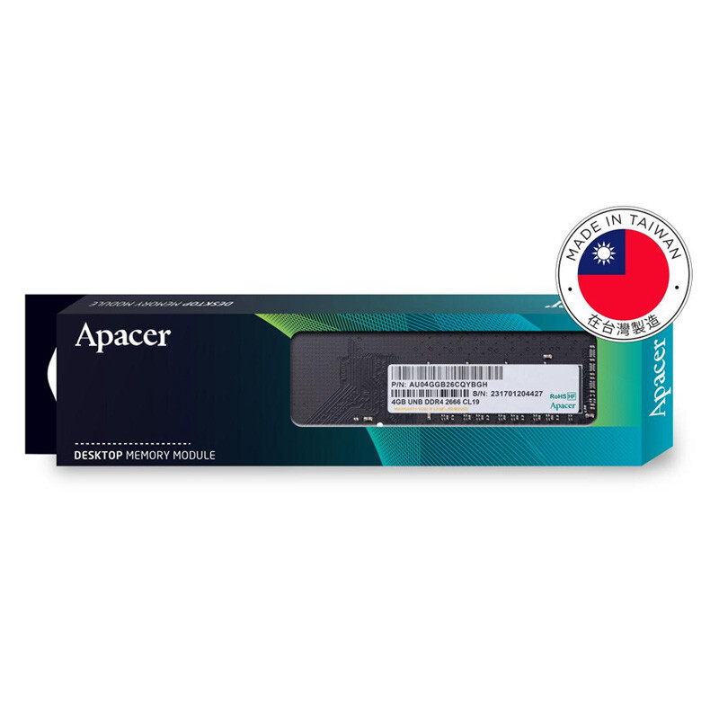 رم کامپیوتر Apacer DDR4 4GB 2666Mhz CL19 Single