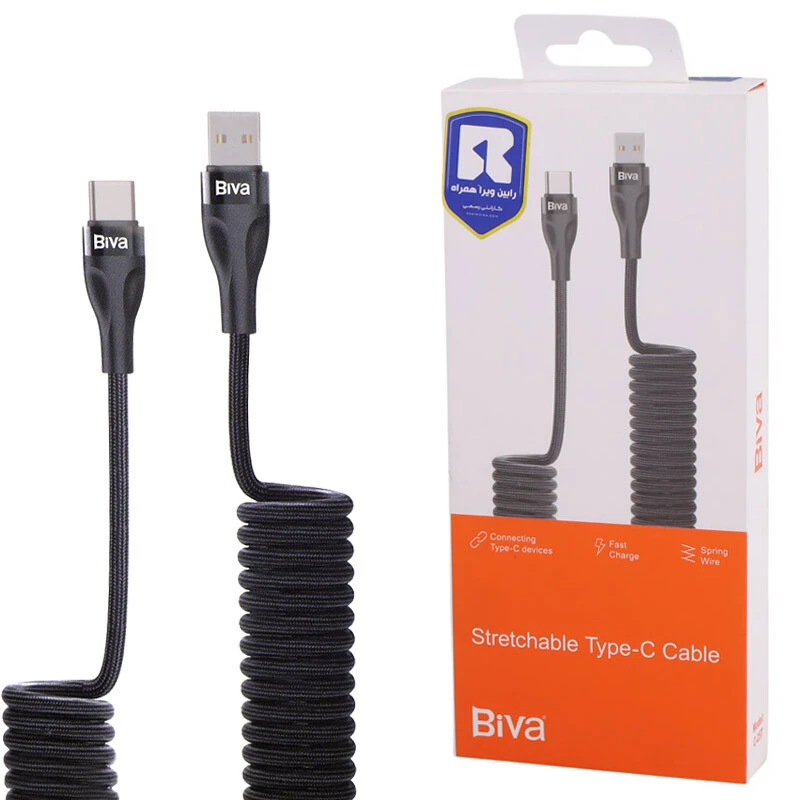 کابل تایپ سی فست شارژ Biva C-25T 12W 1.8m
