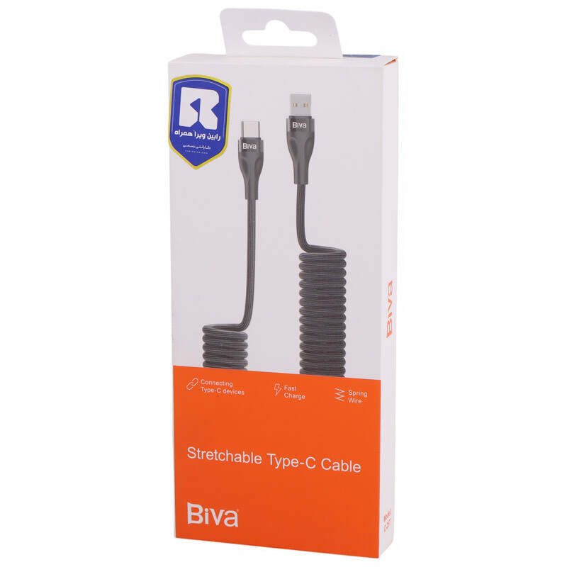 کابل تایپ سی فست شارژ Biva C-25T 12W 1.8m