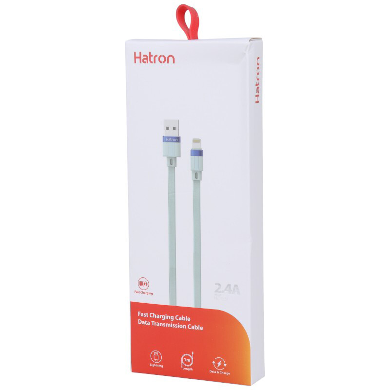 کابل آیفونی فست شارژ Hatron HC155i 2.1A 1m