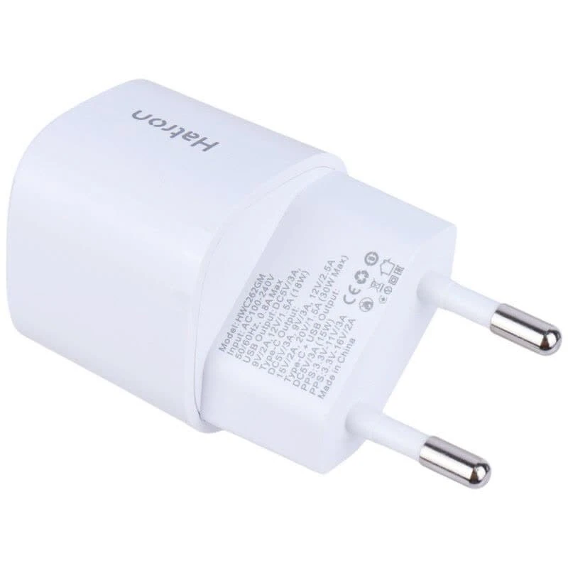 شارژر دیواری 30 وات هترون HWC262GM QC3.0 PD 3A