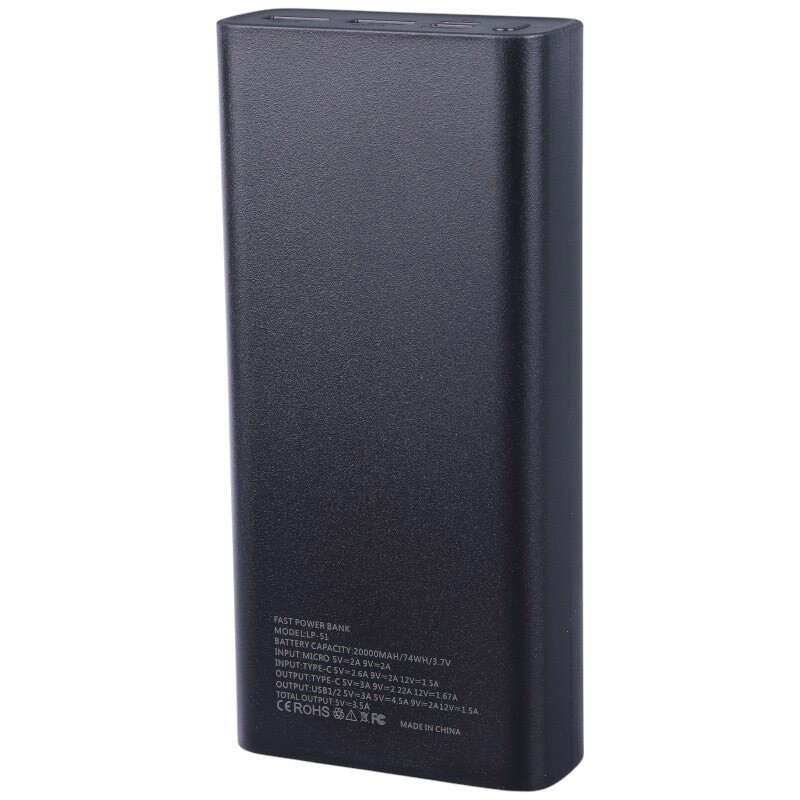 پاوربانک فست شارژ لیتو LP-51 QC3.0 PD 22.5W ظرفیت 20000 میلی آمپر ساعت