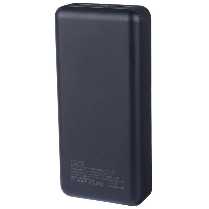 پاوربانک فست شارژ لیتو LP-56 QC3.0 PD 22.5W ظرفیت 20000 میلی آمپر ساعت