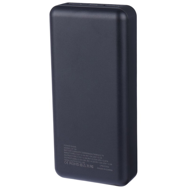 پاوربانک فست شارژ لیتو LP-56 QC3.0 PD 22.5W ظرفیت 20000 میلی آمپر ساعت