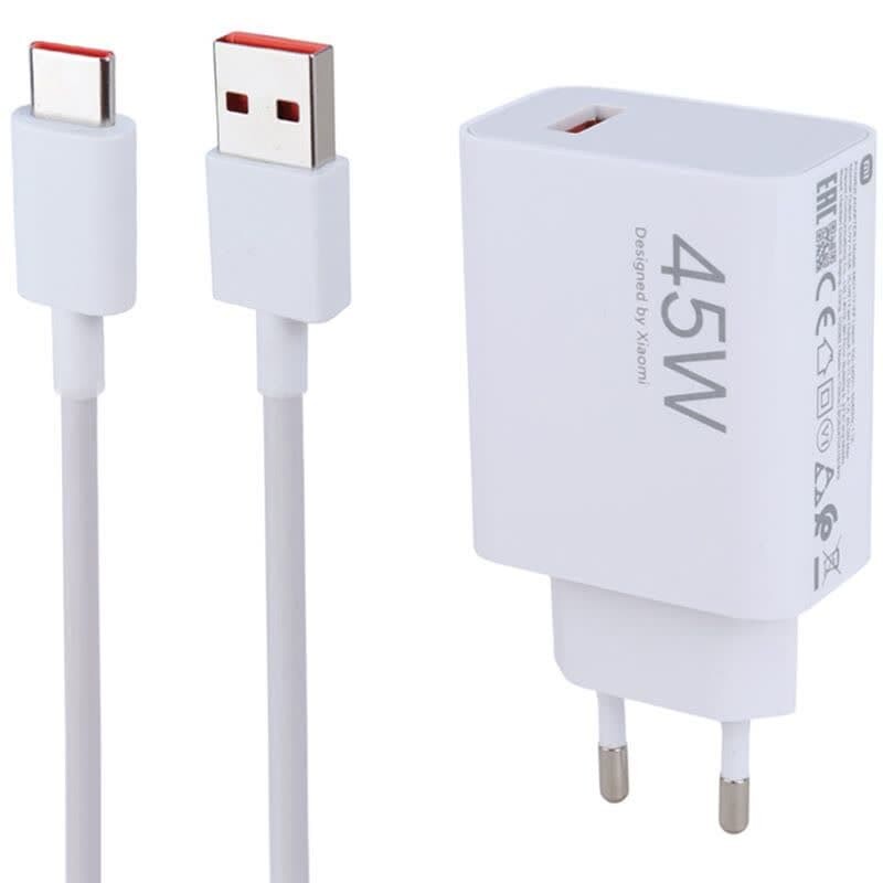 شارژر دیواری 45 وات شیائومی MDY-17-EF PD 4.1A سرجعبه + کابل تایپ سی