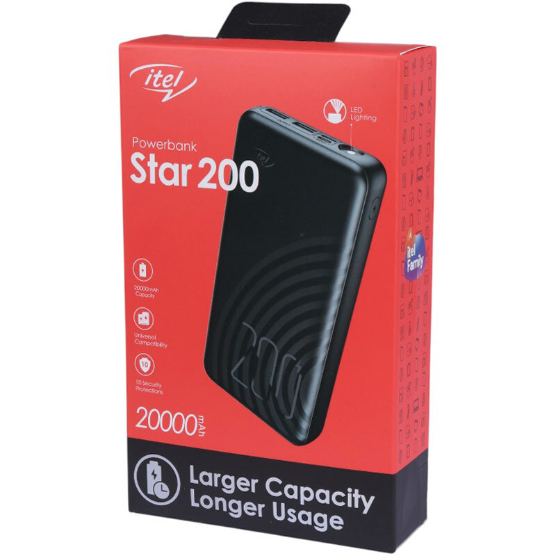 پاور بانک فست شارژ ایتل Star 200 10.5W ظرفیت 20000 میلی آمپر ساعت