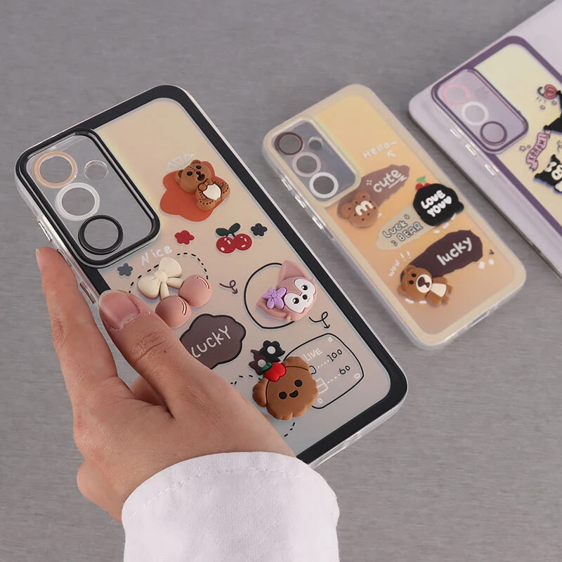 قاب هولوگرامی سامسونگ Galaxy A35 عروسکی برجسته محافظ لنزدار