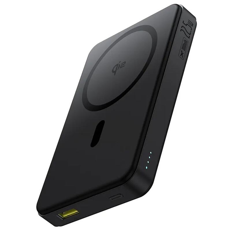 پاور بانک بی سیم فست شارژ باسئوس Airpow 2 Qi2 Magnetic P10080000123 22.5W ظرفیت 10000 میلی آمپر ساعت