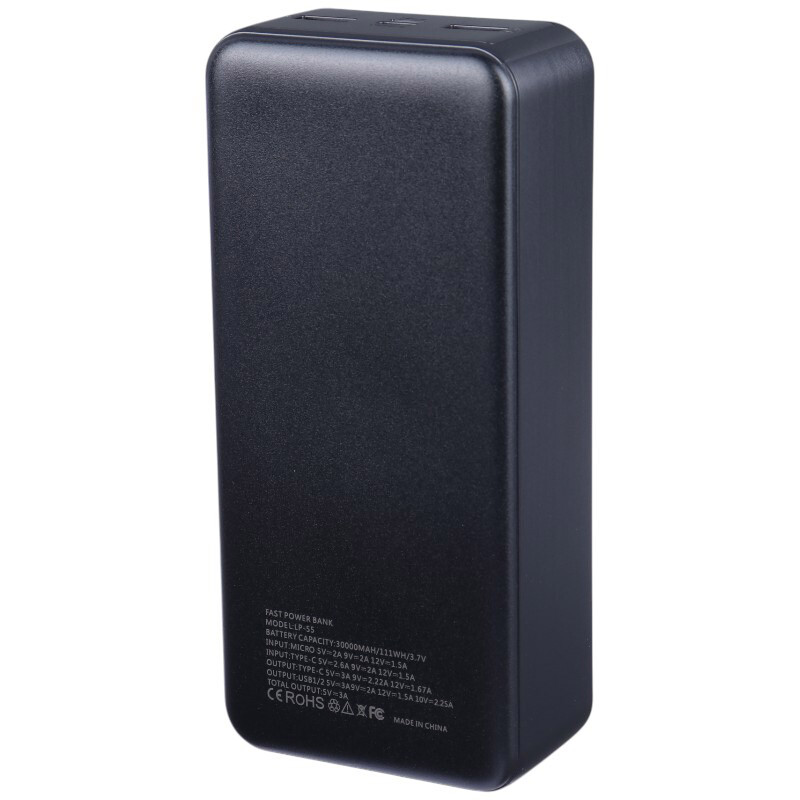 پاوربانک فست شارژ لیتو LP-55 QC3.0 PD 22.5W ظرفیت 30000 میلی آمپر ساعت