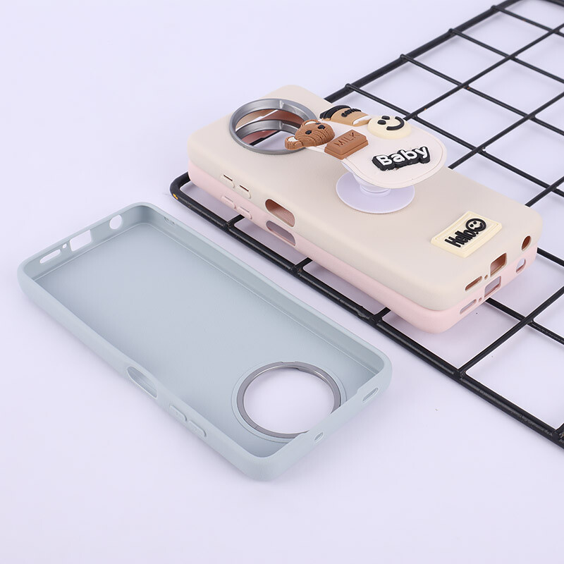 قاب چرمی ژله ای Leather شیائومی Poco X3 / X3 NFC / X3 Pro پاپ سوکت دار