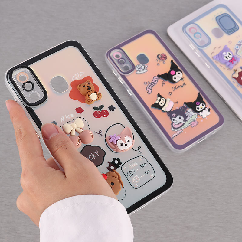 قاب هولوگرامی سامسونگ Galaxy A20 / A30 عروسکی برجسته محافظ لنزدار