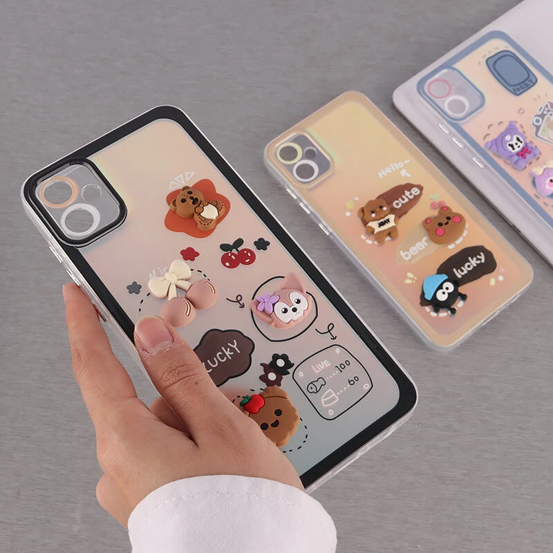قاب هولوگرامی سامسونگ Galaxy A05 عروسکی برجسته محافظ لنزدار