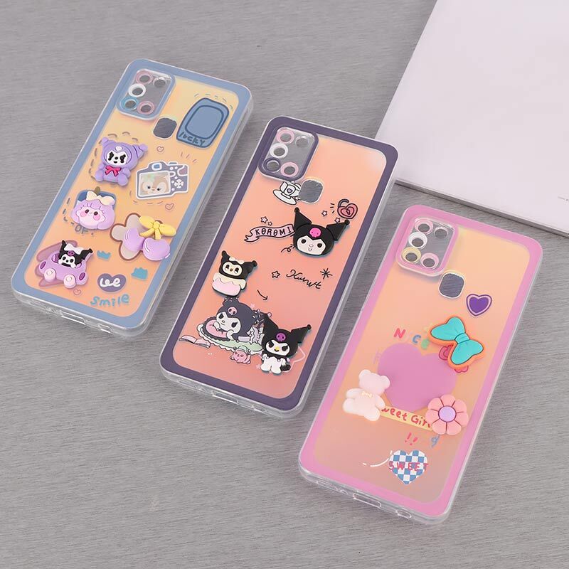 قاب هولوگرامی سامسونگ Galaxy A21s عروسکی برجسته محافظ لنزدار